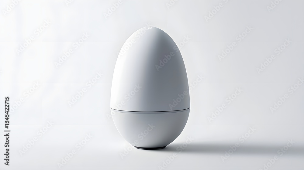 Sleek and sophisticated smart home assistant device on a clean minimalist white background