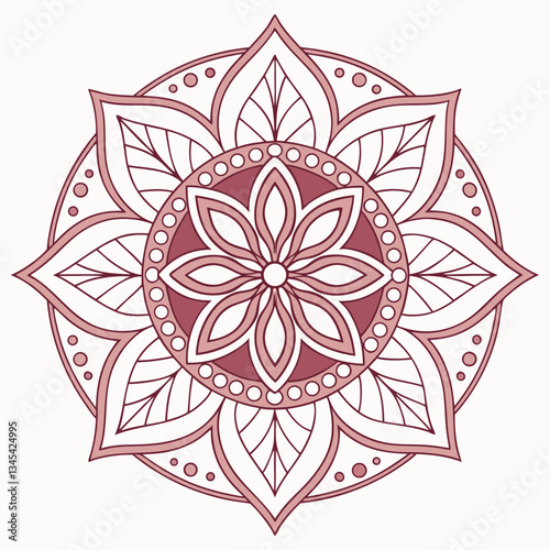 Ancient decorative art pattern of Nineveh and Persia, abstract backgrounds, Vintage decor illustrations Floral oriental mandala ornament for coloring book pages & mehndi tattoo designs.