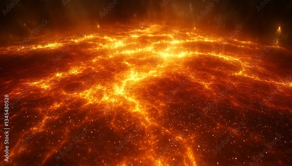 Obraz premium Fiery Stellar Surface for Cosmic Inferno.