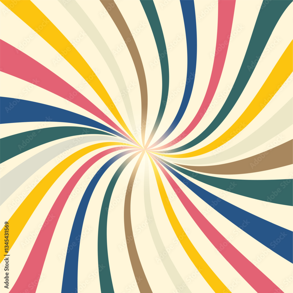 Happy Retro Color sunbrust Happy Retro Color sunbrust