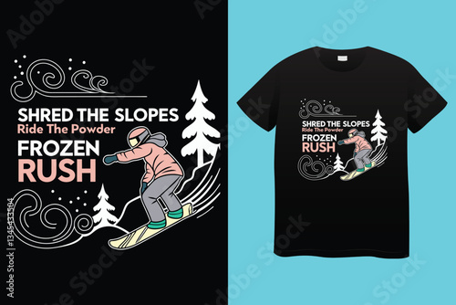 T shirt design don't follow me, I do stupid things with man snowboarding vintage illustration
