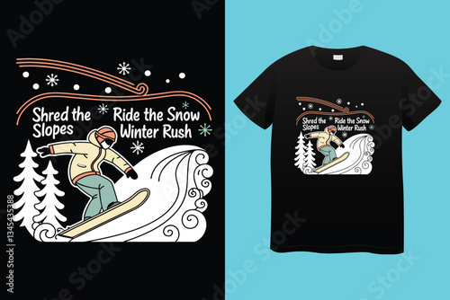 T shirt design don't follow me, I do stupid things with man snowboarding vintage illustration