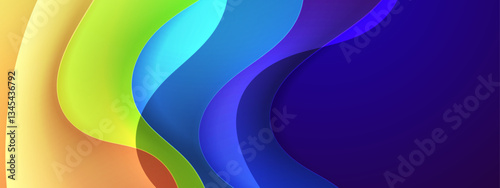 abstract colorful simple wave shapes gradient geometric background vector illustration, great for business project, presentation background, and wallpaper
