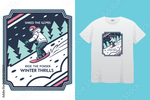 Vector t shirt vector design template for kids and adults. My favorite winter shoes are ice skates. Cute cartoon detailed lettering text illustration. Textile graphic tee hand drawn print.