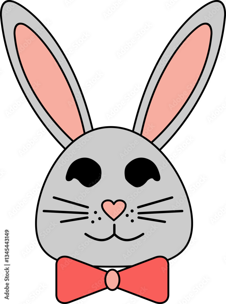 Cute Bunny Expression Face Element Cute Bunny Expression Face Element