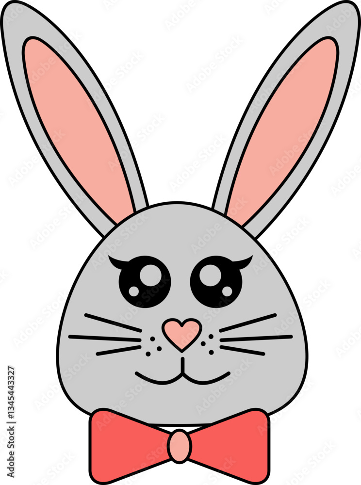 Cute Bunny Expression Face Element Cute Bunny Expression Face Element