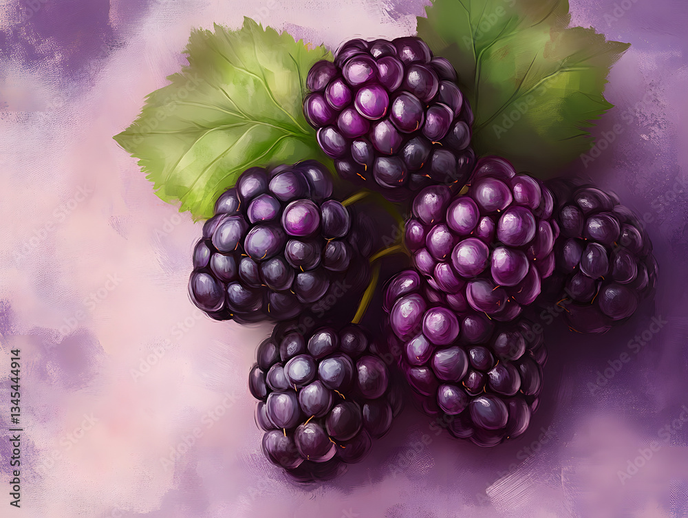 Fototapeta premium blackberry on the branch