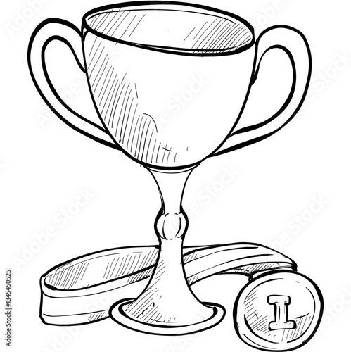 trophy handdrawn illustration