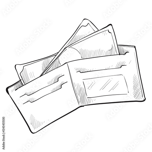wallet handdrawn illustration