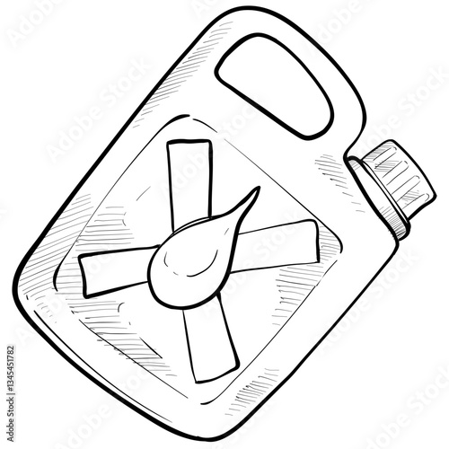 gasoline handdrawn illustration