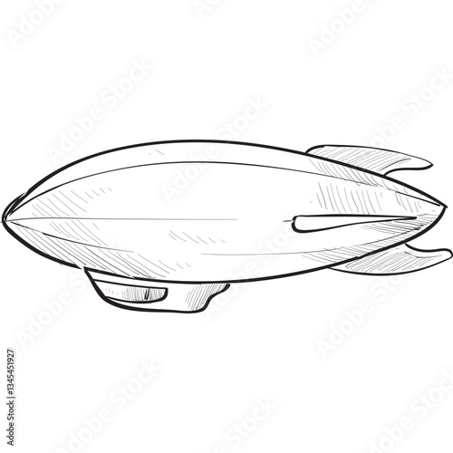zeppelin handdrawn illustration