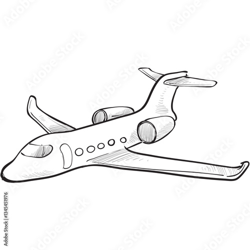 plane handdrawn illustration
