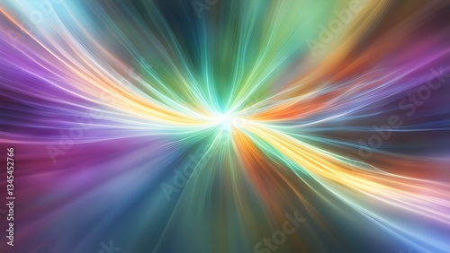 An abstract image featuring a vibrant burst light color  radiating outwards a dynamic energetic pattern. colors blend seamlessly into each other.