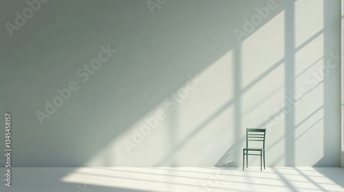 Empty room  chair  sunlight  shadows