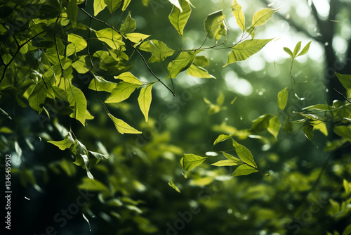 and vigorous dance of foliage ensnared mighty tempest, arousing a profound sensation of fluidity and vivacity