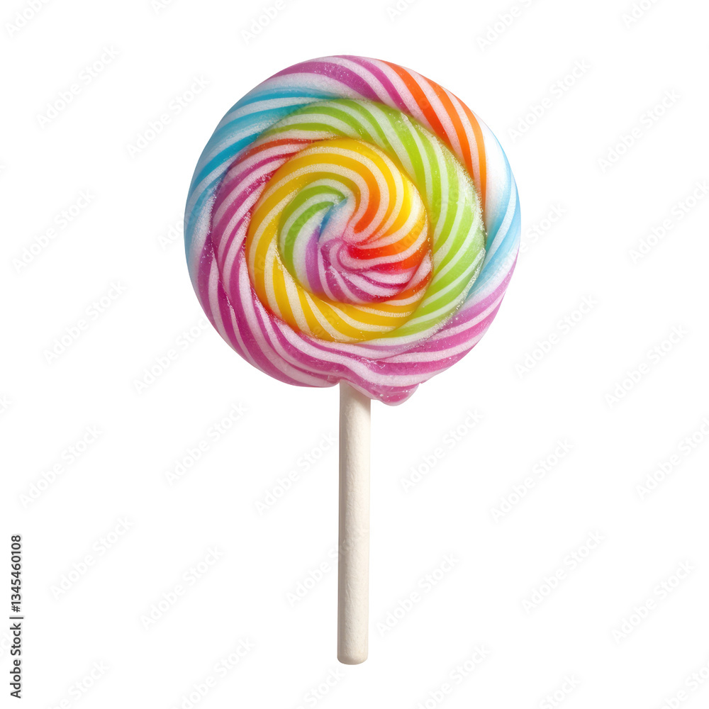 a close-up of a colorful swirl lollipop on a stick. isolated, transparent background
a close-up of a colorful swirl lollipop on a stick. isolated, transparent background