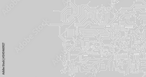 Hi-tech technology concept. Abstract background with technology circuit board texture