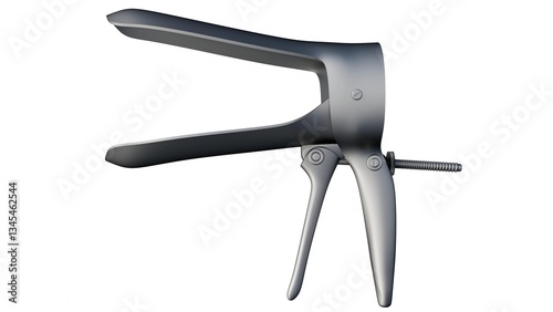 Obraz na płótnie A 3d rendering of vaginal speculum, commonly used during gynecological examinations to visualize the cervix and vaginal walls