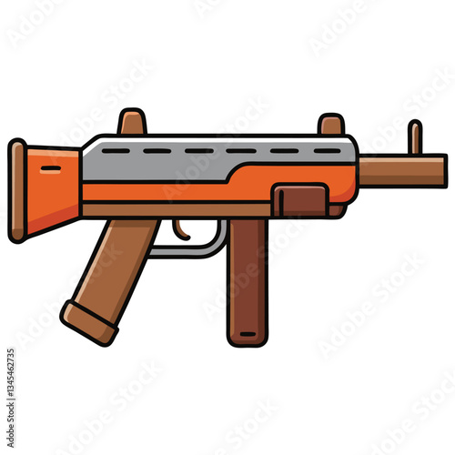 DP-28 gun , police weapon vector design, military vector design illustration. photo