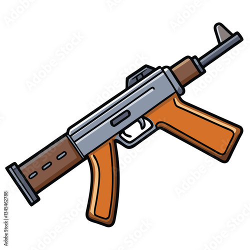 DP-28 gun , police weapon vector design, military vector design illustration. photo