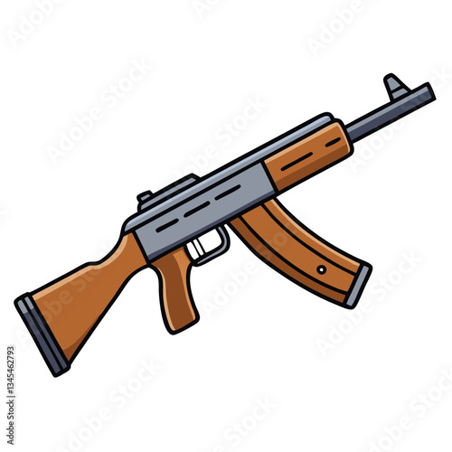 DP-28 gun , police weapon vector design, military vector design illustration. photo