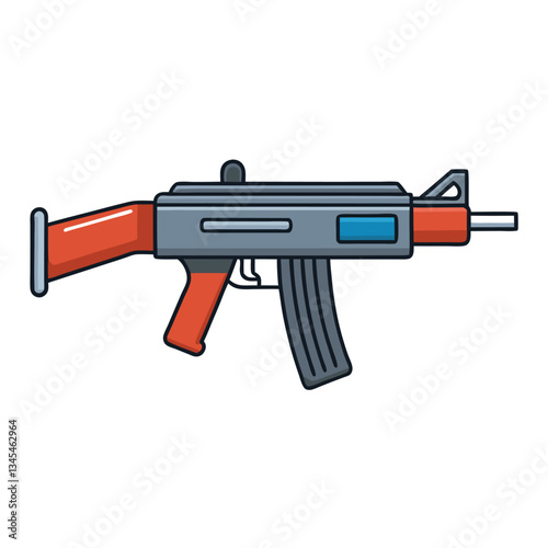 DP-28 gun , police weapon vector design, military vector design illustration. photo