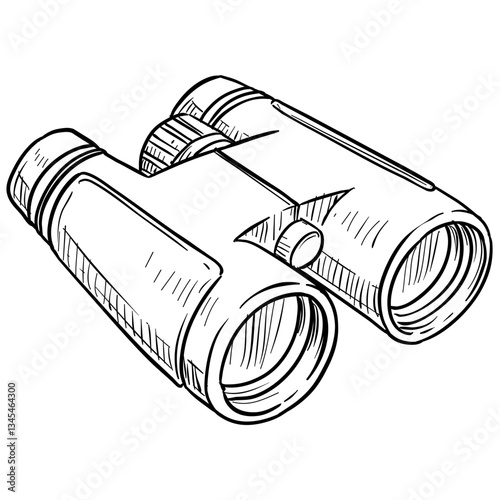 binocular handdrawn illustration