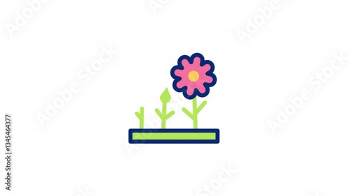 Flower Animated Alpha Icons loop