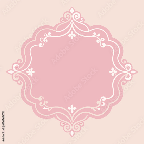 Delicate Vintage Frame in Shabby Chic Pale Pink Wash
