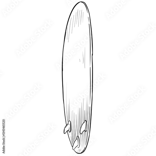 surfboard handdrawn illustration