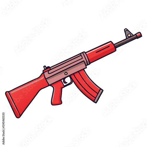 FN FAL gun , police weapon vector design, military vector design illustration.