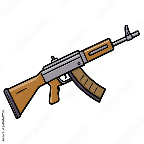 FN FAL gun , police weapon vector design, military vector design illustration.