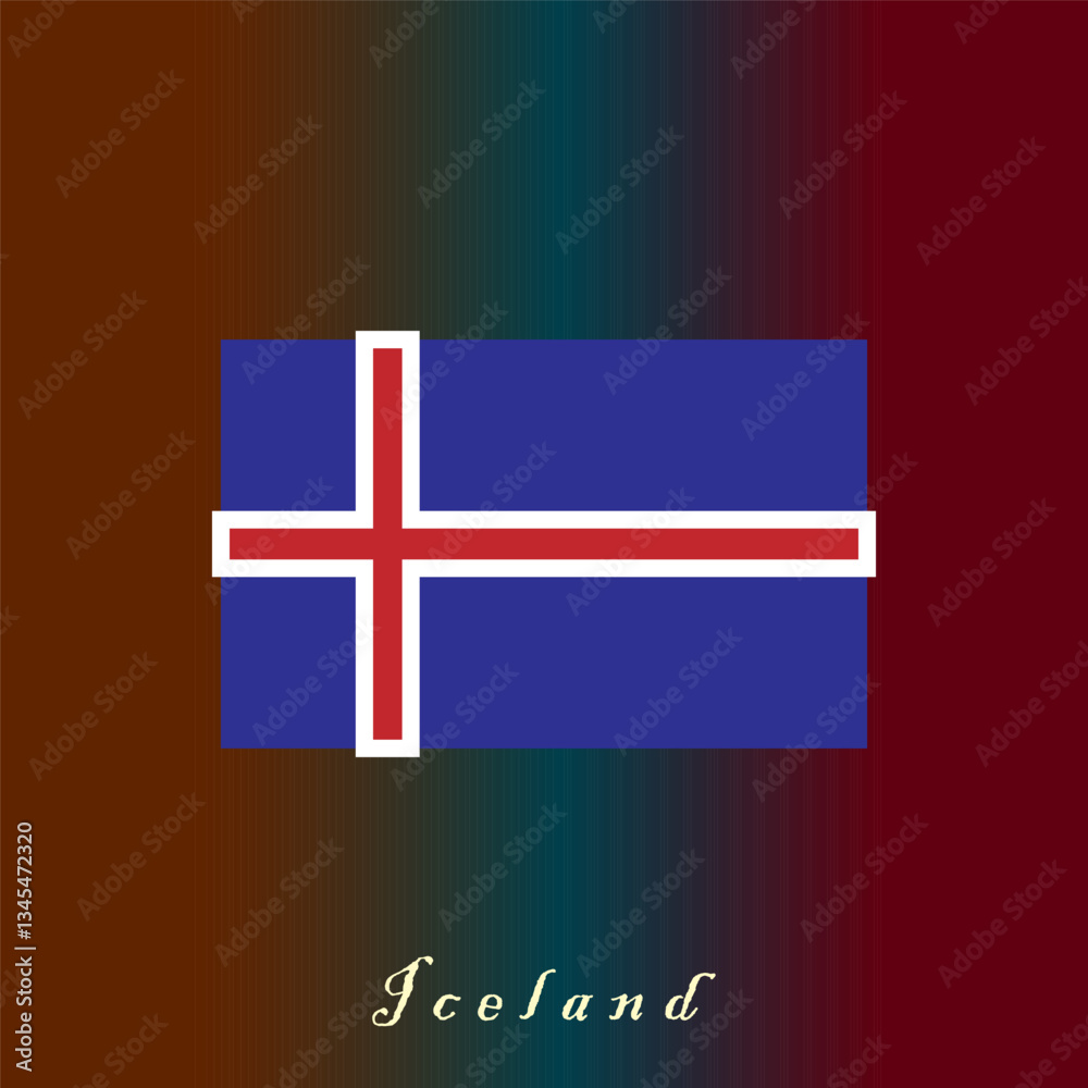 Obraz premium simple iceland flag icon vectors design