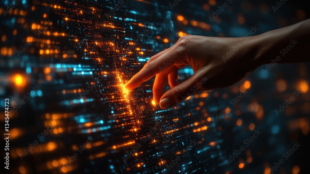 big data analytics and binary data processing digital data and graph visualization technology analyst touching numbers big data analytics and binary data processing digital data and graph visualization technology analyst touching numbers