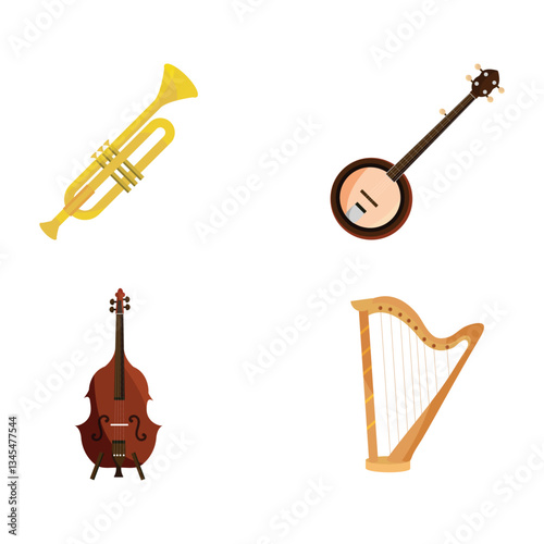 set of musical instruments