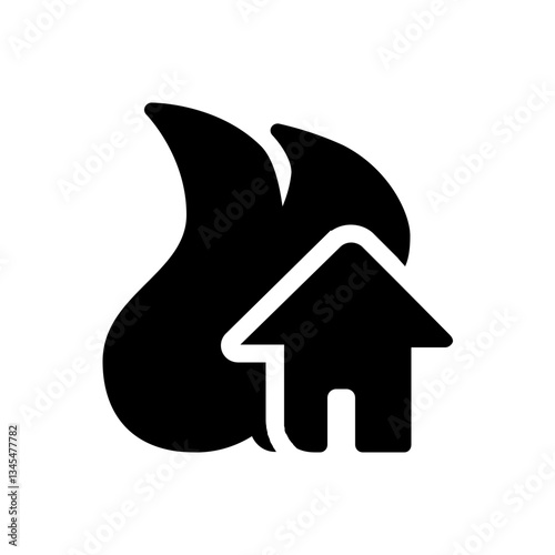 burn house icon	