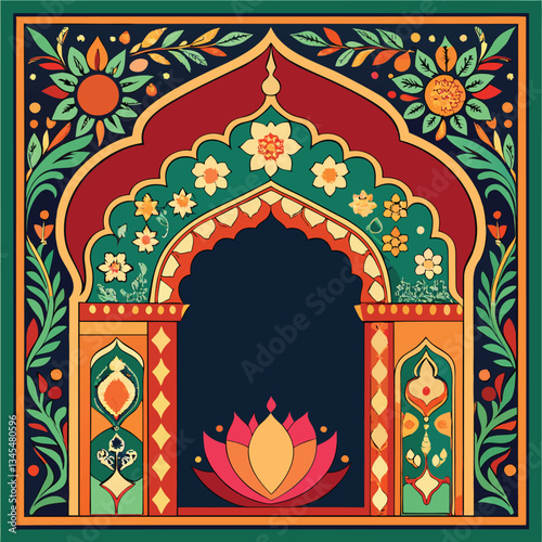Exquisite Traditional Middle Eastern Seamless Pattern with Mu