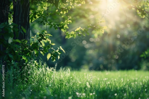 Pixel Perfect Picture of Spring Perfect Natural Landscape with Green Trees