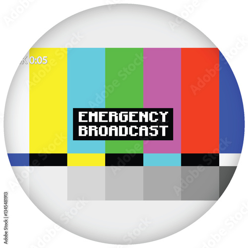 Retro Emergency Broadcast Signal Illustration