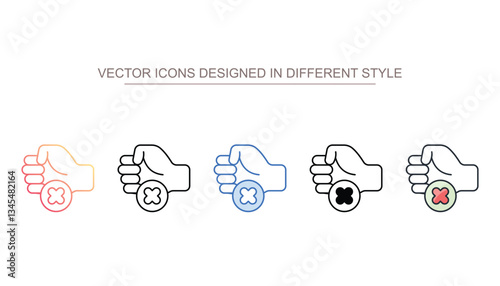 No Fight icon design with white background stock illustration