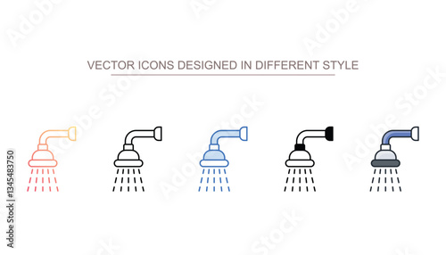 Shower icon design with white background stock illustration