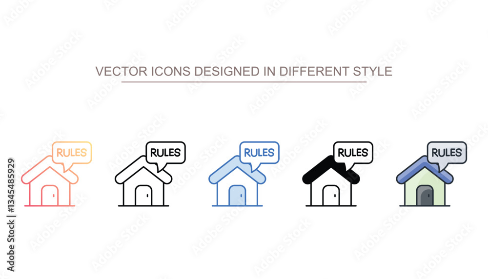 House Rules icon design with white background stock illustration House Rules icon design with white background stock illustration