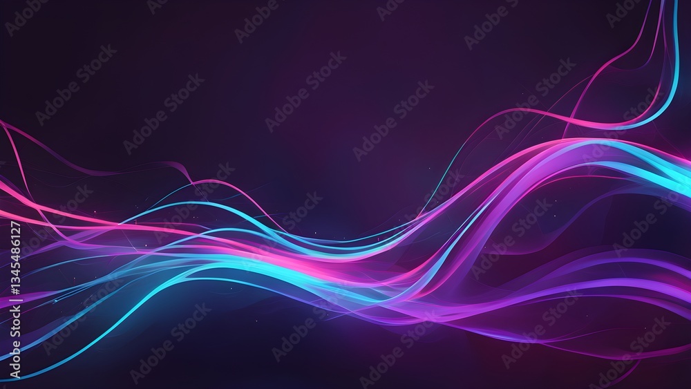 Abstract background image featuring flowing neon pink blue waves a dark purple backdrop. Perfect modern designs. Abstract background image featuring flowing neon pink blue waves a dark purple backdrop. Perfect modern designs.