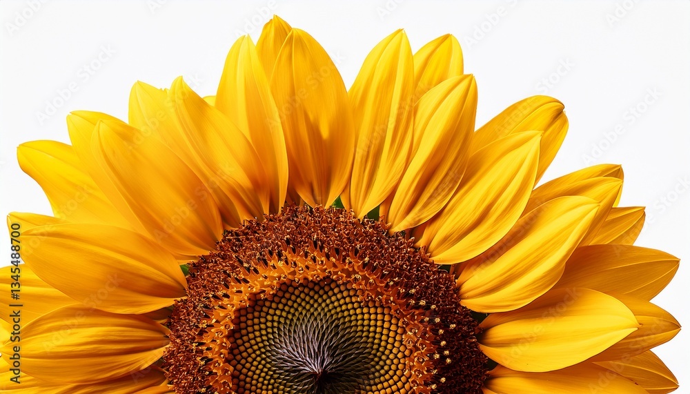 Naklejka premium close up single yellow sunflower bouquet isolated on transparent background