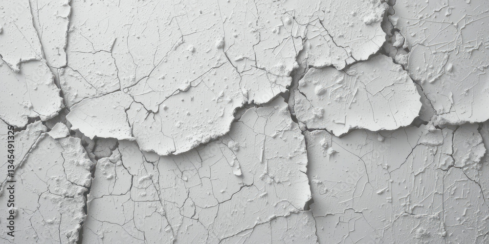 Fototapeta premium Cracked Paint Texture on Wall PNG, Abstract Aged Surface Background.