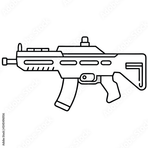IWI Tavor gun , police weapon vector design, military vector design illustration.