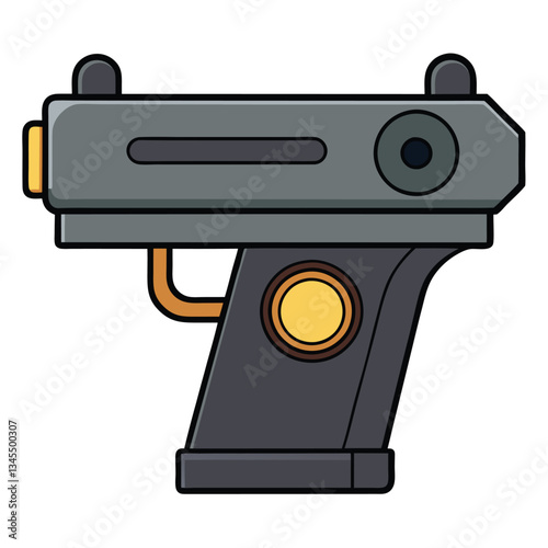 Kahr PM9 gun , police weapon vector design, military vector design illustration.