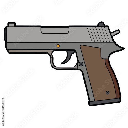 Kahr PM9 gun , police weapon vector design, military vector design illustration.