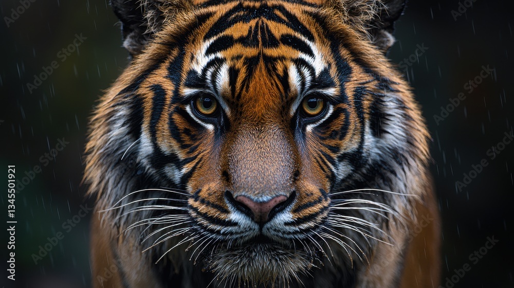 Fototapeta premium close up view of a powerful sumatran tiger