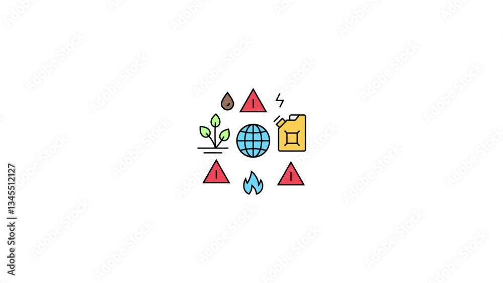Eco friendly Environment Related icon animation video loop Eco friendly Environment Related icon animation video loop